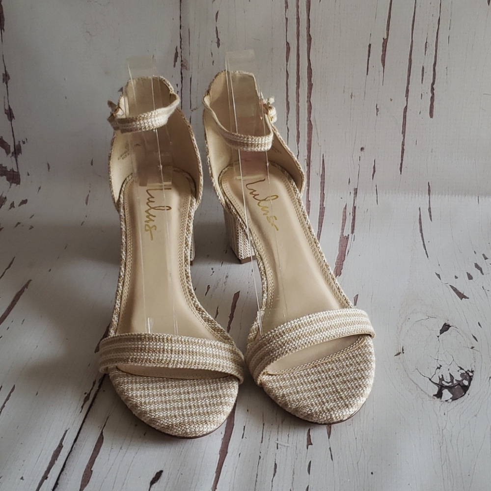 Lulus 8.5 Ankle Strap Block Heel Open Toe - image 2